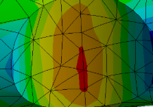 Stress zoomed view mid