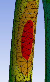Stress zoomed view inside