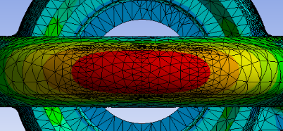 Stress zoomed view top